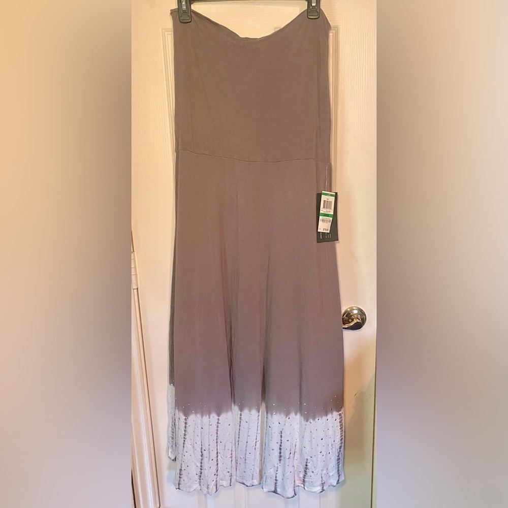 NWT INC truffle taupe tie dye convertible dress or skirt size L